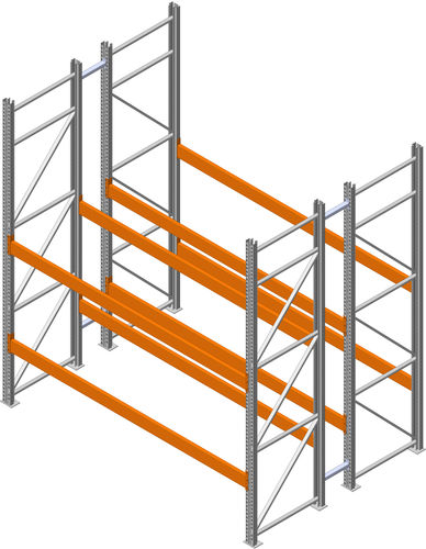 Scaffalatura per magazzino di stoccaggio - IMVO - profondità doppia / per carichi pesanti / per carichi medi