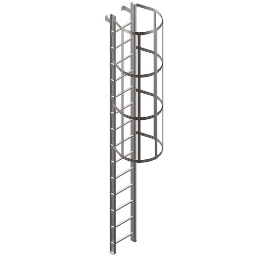 Scala da appoggio in PRFV - CSCALA3 - M.M. srl - semplice / con gabbia di sicurezza
