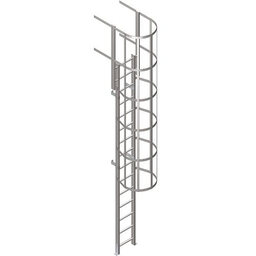Scala da appoggio in PRFV - CSCALA1UF - M.M. srl - semplice / con gabbia di sicurezza