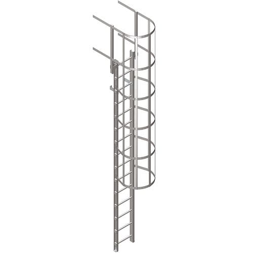 Scala da appoggio in PRFV - CSCALA3UF - M.M. srl - semplice / con gabbia di sicurezza