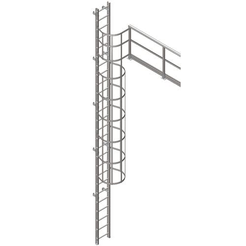 Scala da appoggio in PRFV - CSCALA3UL - M.M. srl - semplice / con gabbia di sicurezza