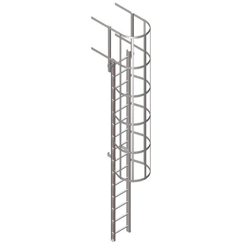 Scala da appoggio in PRFV - M.M. srl - semplice / con gabbia di sicurezza