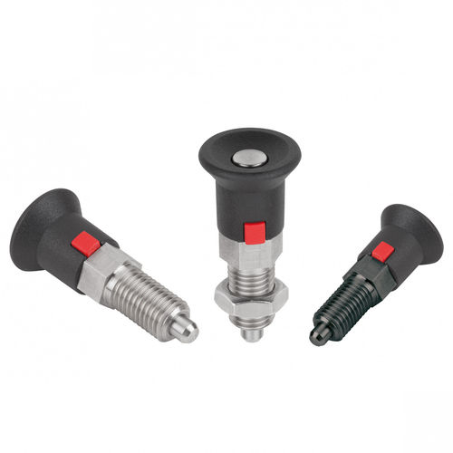 Pistoncino a molla in acciaio inossidabile - K1213 series - HEINRICH KIPP WERK GmbH & Co. KG - bloccabile