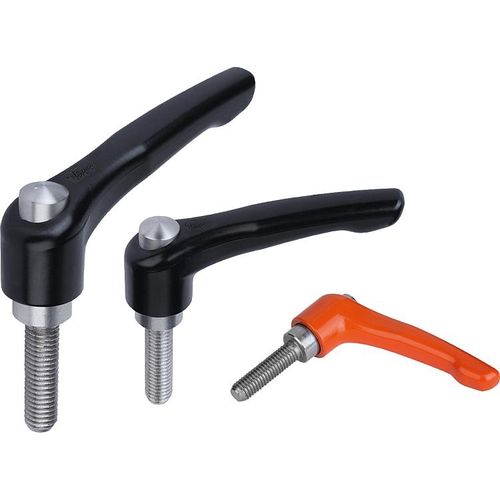Leva di bloccaggio con tappo di protezione - K0123 - HEINRICH KIPP WERK GmbH & Co. KG - inossidabile / filettata