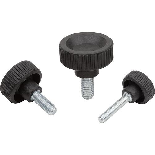 Vite di bloccaggio - K1473 series - HEINRICH KIPP WERK GmbH & Co. KG - a testa cilindrica zigrinata / torx / in acciaio