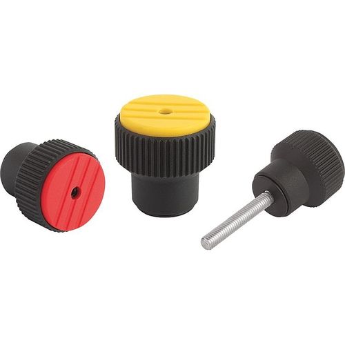Manopola zigrinata - K0277 series - HEINRICH KIPP WERK GmbH & Co. KG - filettata / arrotondata / in termoplastica