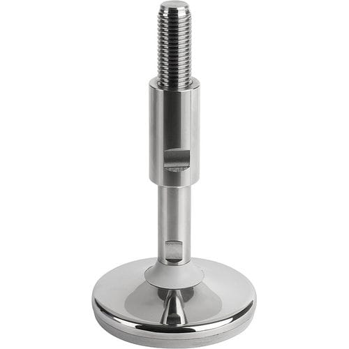 Piede in acciaio inossidabile - K0741 series - HEINRICH KIPP WERK GmbH & Co. KG - di livellamento / per applicazioni sterili