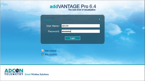 Software di basi di dati - addVANTAGE Pro 6.4 - Adcon Telemetry - di visualizzazione / per motore / ad uso industriale
