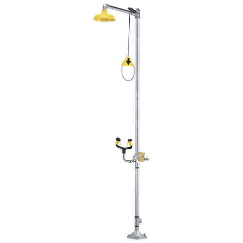 Doccia di sicurezza da terra - 01050205 series - ENCON SAFETY PRODUCTS INC. - con lavaocchi / da interno