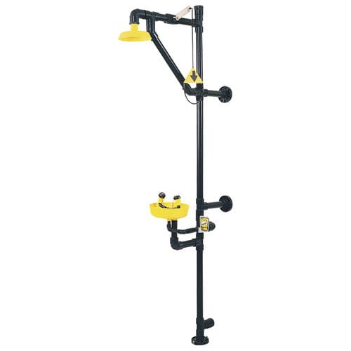 Doccia di sicurezza da terra - 01060007 series - ENCON SAFETY PRODUCTS INC. - con lavaocchi/lavafaccia / da interno