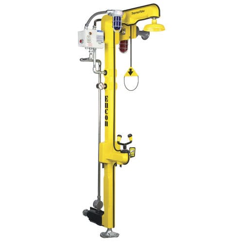 Doccia di sicurezza da terra -  Therma-Flow® TF35B4777200 - ENCON SAFETY PRODUCTS INC. - con lavaocchi/lavafaccia