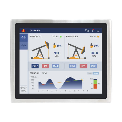 Monitor TFT-LCD - AEX-119PH - Maple Systems - a tecnologia capacitiva proiettata / industriale / per ambienti pericolosi