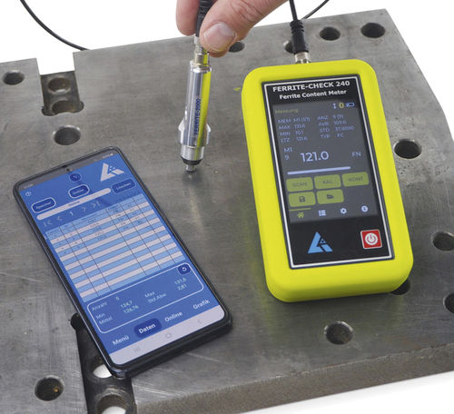 Apparecchio di misura di tasso di ferrite - FerriteCheck 240 - TemaFlux - elettronico / industriale / portatile