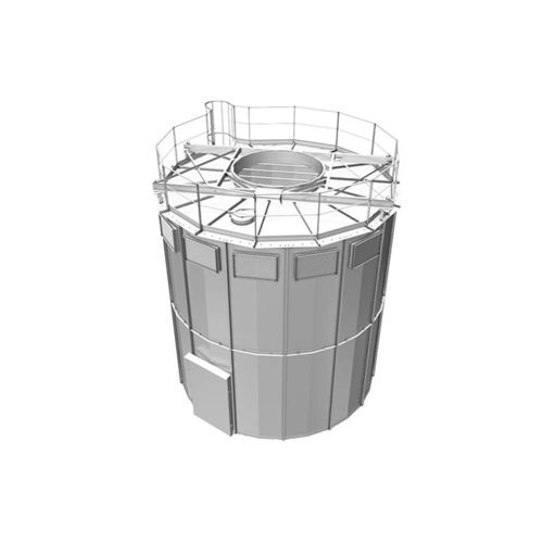 Silo cilindrico-conico - CATTIN FILTRATION - ad uso industriale / per pulverulenti / in acciaio galvanizzato