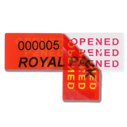 Etichetta di sicurezza - ROYAL PACK - in silicone / rossa / in rotoli