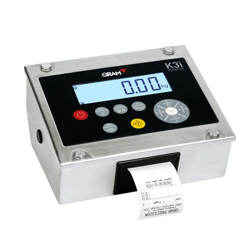 Indicatore di peso con stampante integrata - Gram K3i Printer Indicator - Gram Group - digitale / display LCD / benchtop