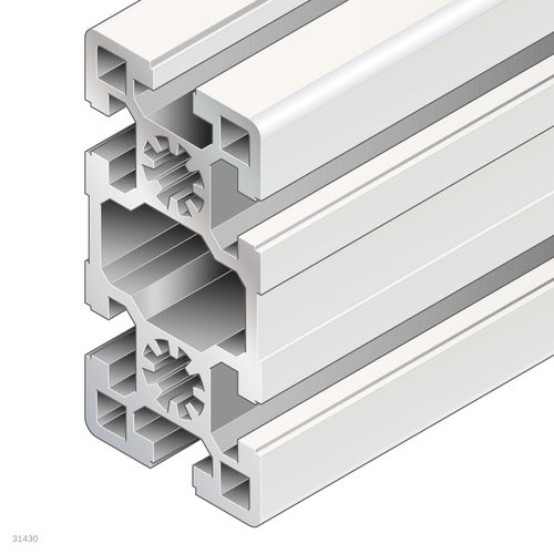 Profilo in alluminio anodizzato - 3842553615 - Bosch Rexroth - Assembly Technology - rettangolare / ad uso industriale / aperto