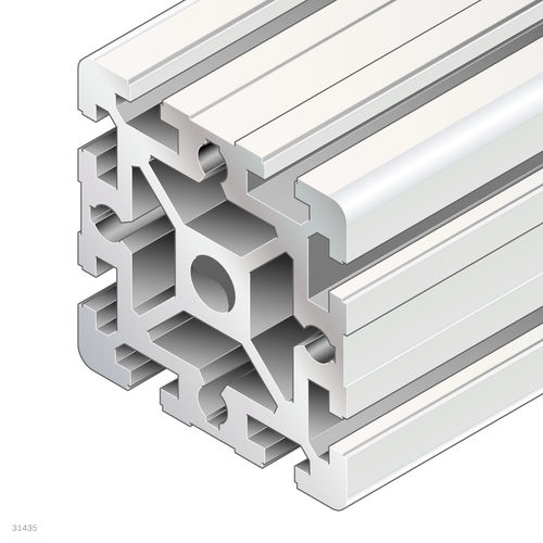 Profilo in alluminio anodizzato - 3842557201 - Bosch Rexroth - Assembly Technology - rettangolare / ad uso industriale / aperto