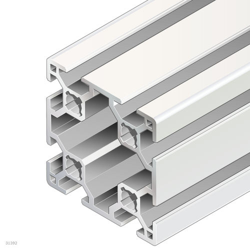 Profilo in alluminio anodizzato - 3842535176 - Bosch Rexroth - Assembly Technology - rettangolare / ad uso industriale / aperto