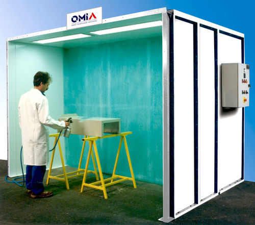 Cabina di verniciatura aperta - CS - OMIA - per applicazioni ferroviarie / per applicazioni aeronautiche / per materiale agricolo
