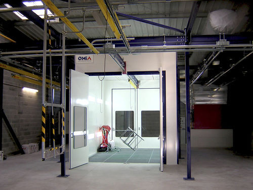 Cabina di verniciatura a polvere a filtro - OMIA - a ventilazione verticale