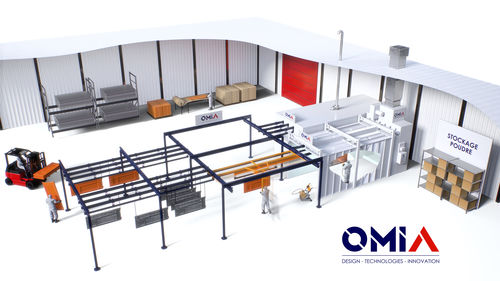 Cabina di verniciatura a polvere aperta - OMIA - ventilata