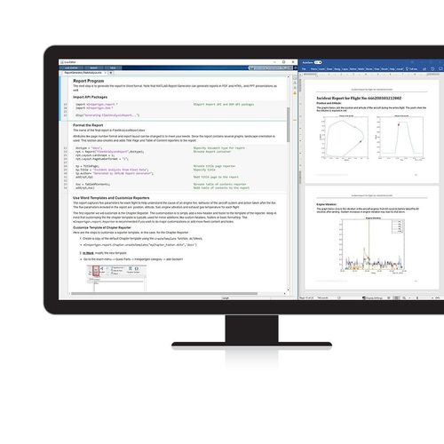Software per reportistica - MATLAB Report Generator™ - The MathWorks - automatizzato