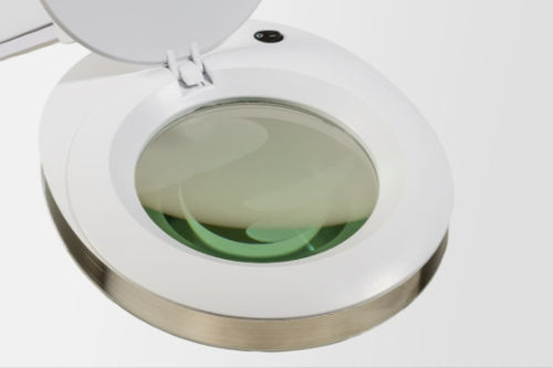 Lente di ingrandimento con lampada a LED - SLM  - Sunnex Equipment - su braccio articolato / luminoso