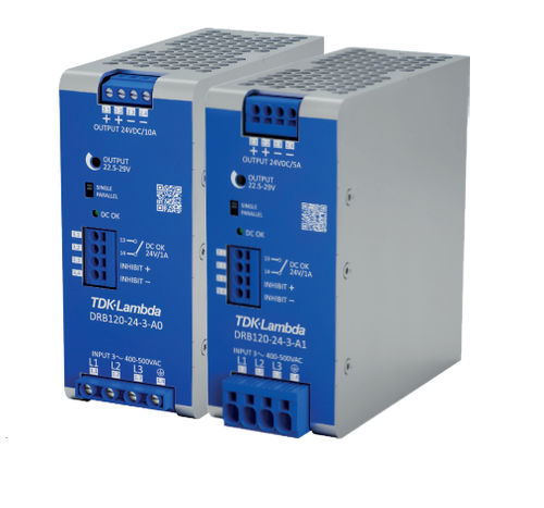 Alimentatore elettrico su guida DIN - DRB series  - TDK-Lambda - AC/DC / trifase / ridondante
