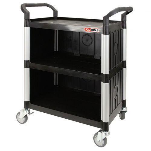 Carrello da officina - 800.0021 - Kstools  - in plastica / 3 livelli / con freno