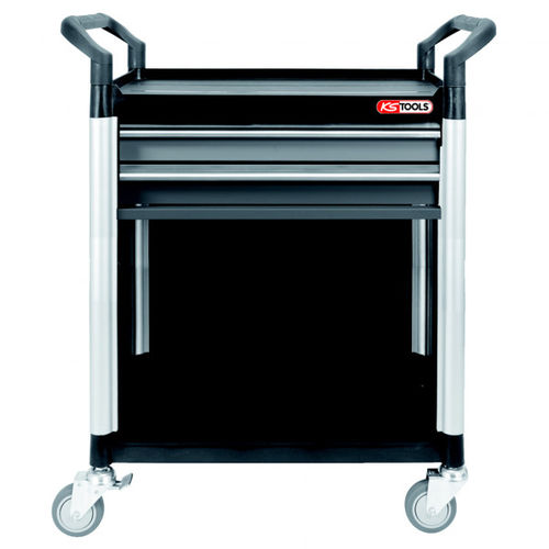 Carrello da officina - 800.0031 - Kstools  - in plastica / 2 livelli / a cassetti