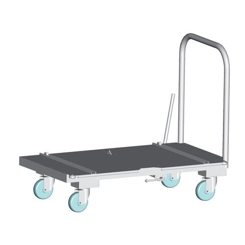 Carrello da trasporto - SY 5010/2 - alvi - in acciaio inossidabile / in poliuretano / a piattaforma