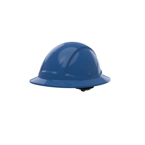 Casco da cantiere - Radius Unvented Full Brim Helmet - Globus Group - antiurto / bianco / giallo