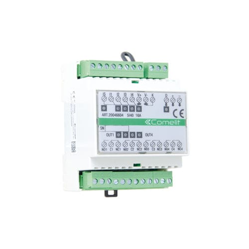 Modulo I/O 4 uscite relè - 20046604 - Comelit - su guida DIN