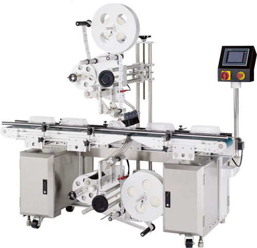 Macchina di etichettatura automatica - LAA-2250-PL - APACKS - per applicazione sulla parte superiore del prodotto / lineare