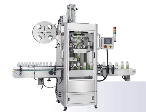 Macchina di etichettatura automatica - max. 300 p/min - APACKS - per applicazione laterale / per il settore cosmetico / per l'industria delle bevande