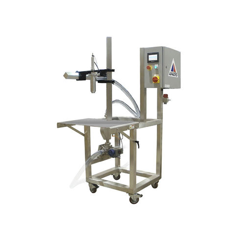 Riempitrice semiautomatica - APACKS - per bottiglie / per liquido / con misuratore di portata massica