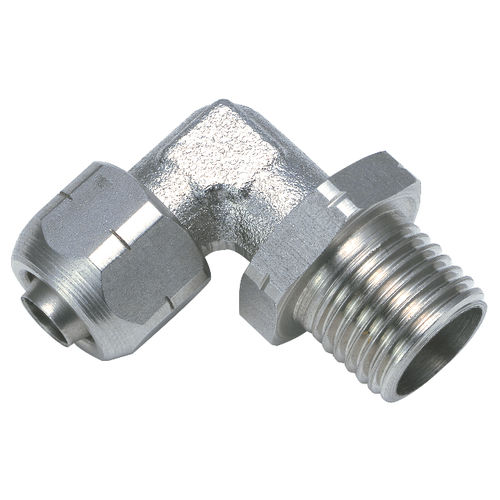 Raccordo per prodotti chimici - 555X - SENGA - per aria compressa / ad avvitamento / gomito a 90°