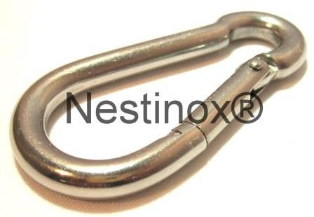 Moschettone con blocco - Nestinox B.V. - in metallo / a pera