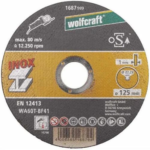 Disco da taglio per metallo - 1687999 - WOLCRAFT - per lamiere / per acciaio inossidabile / fine