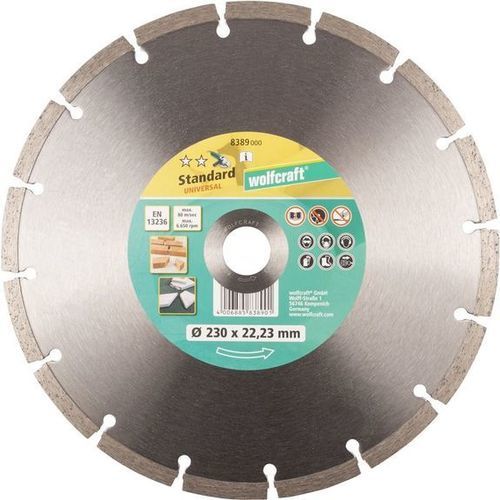 Disco da taglio diamantato - WOLCRAFT - per materiali abrasivi