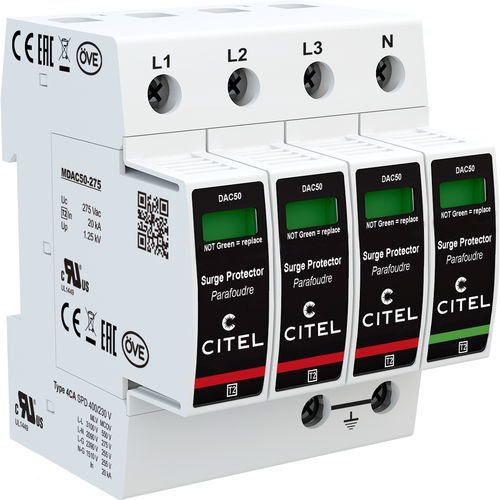 Limitatore di sovratensione di tipo 2 - DAC50S series - CITEL - per alimentazione elettrica / contro le correnti transitorie / sfilabile