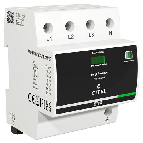 Limitatore di sovratensione con contatore di sovratensione - DACN1-25CVGS series - CITEL - di tipo 1+2 / di telesegnalazione / compatto