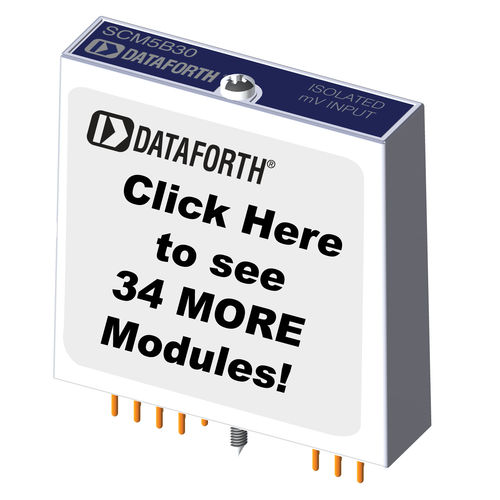 Modulo di ingresso true RMS - SCM5B33 Series - Dataforth Corporation - di corrente / di tensione / per montaggio su piastra di circuito stampato
