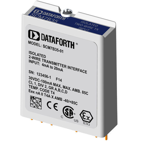 Modulo di ingresso per trasmettitore - SCM7B35-01 - Dataforth Corporation - isolato / 2 cavi / alimentato da circuito