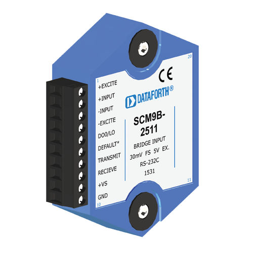 Modulo di trattamento del segnale di ingresso - SCM9B-2511 - Dataforth Corporation - per ponti estensimetrici / da sensore a computer / intelligente