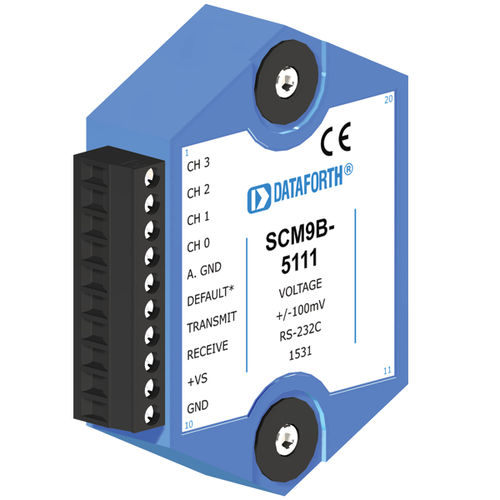 Modulo di trattamento del segnale 4 canali - SCM9B-5111 - Dataforth Corporation - di ingresso / di tensione / da sensore a computer