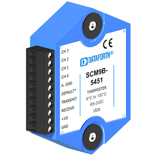 Modulo di trattamento del segnale 4 canali - SCM9B-5451 - Dataforth Corporation - di ingresso / di uscita / per termistore