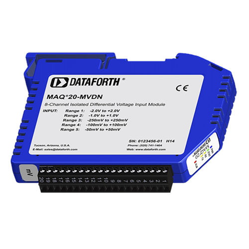 Modulo di trattamento del segnale ingressi analogici - MAQ20-MVDN - Dataforth Corporation - di tensione / su guida DIN / in mV