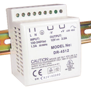 Alimentatore elettrico a commutazione - PWR-4505 - Dataforth Corporation - su guida DIN / AC/DC / ad uscita semplice